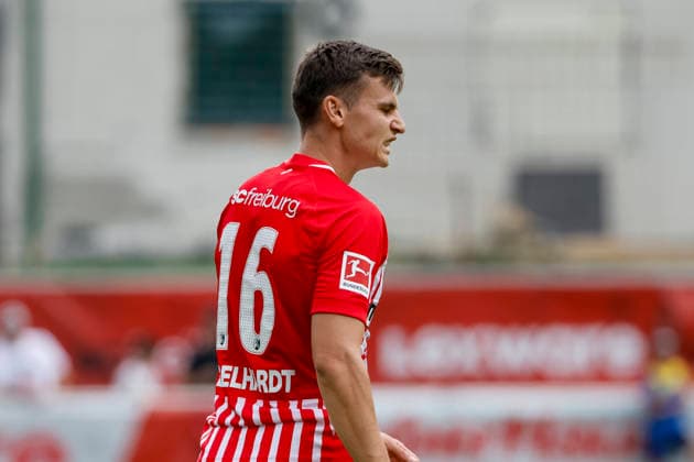 Yannik Engelhardt, SC Freiburg, 16, facial expressions, emotion, Austria, soccer, friendly match, 2026–2027, vs., July 31, 2026, Schruns Soccer Field, Austria Copyright: xGrantxHubbsx