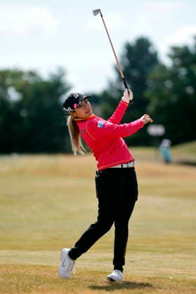RECORD DATE NOT STATED 31st July 2026; Royal Lytham and St Annes Golf Club, Lytham St Annes, Lancashire, England; AIG Womens Open Championship Golf Day Two; Shiho Kuwaki (JPN) shot a one under par 70 to finish at six under par and a share of the second round lead in the clubhouse AlanxMartin