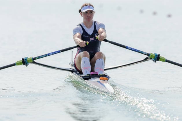 RECORD DATE NOT STATED 31st July 2026; Lake Varese, Varese, Lombardy, Italy; 2026 European Rowing Championships, Day One; Heat; Women& x2019;s Single Sculls (W1x); Great Britain; Lauren HENRY AnthonyxBenoit