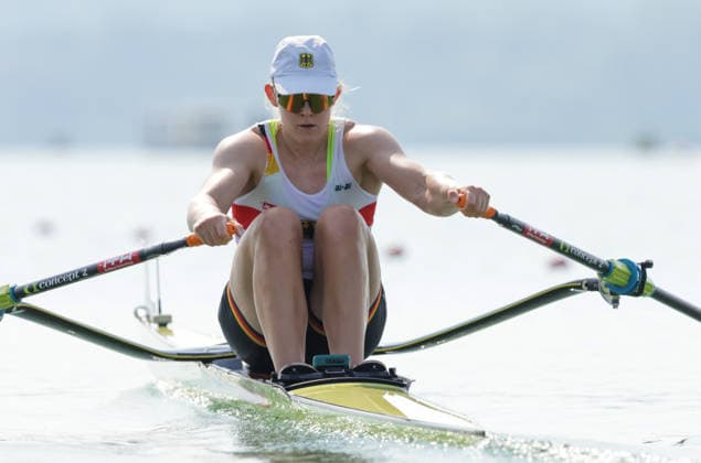RECORD DATE NOT STATED 31st July 2026; Lake Varese, Varese, Lombardy, Italy; 2026 European Rowing Championships, Day One; Heat; Women& x2019;s Single Sculls (W1x); Germany; Foester AnthonyxBenoit