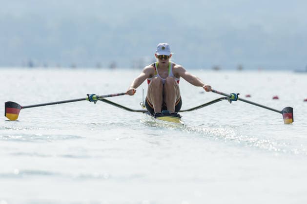 RECORD DATE NOT STATED 31st July 2026; Lake Varese, Varese, Lombardy, Italy; 2026 European Rowing Championships, Day One; Heat; Women& x2019;s Single Sculls (W1x); Germany; Foester AnthonyxBenoit