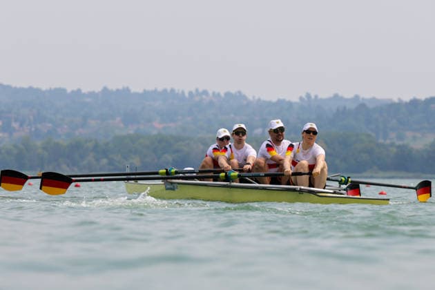 RECORD DATE NOT STATED 31st July 2026; Lake Varese, Varese, Lombardy, Italy; 2026 European Rowing Championships, Day One; Heat; PR3 Mixed Coxed Four (PR3 Mix4+); Germany AnthonyxBenoit