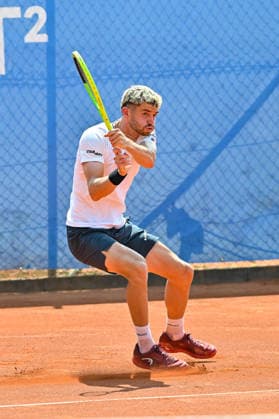 Tennis 1. Bundesliga Herren; TC Augsburg Siebentisch - TK GW Mannheim, 31.07.2026 AUGSBURG, GERMANY - 31. JULY: im Bild Jerome KYM vom TC GW Mannheim während dem Match der 1. Bundesliga Herren zwischen dem TC Augsburg und dem TK GW Mannheim am 6. Spieltag *** Men s Tennis 1st Bundesliga: TC Augsburg Siebentisch vs. TK GW Mannheim, July 31, 2026, AUGSBURG, GERMANY, July 31. Pictured: Jerome KYM of TC GW Mannheim during the Men’s 1st Bundesliga match between TC Augsburg and TK GW Mannheim on Matchday 6. Copyright: xBEAUTIFULxSPORTS Goldbergx