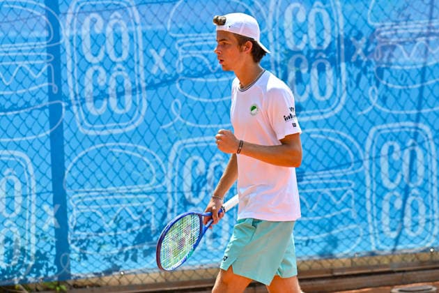 Tennis 1. Bundesliga Herren; TC Augsburg Siebentisch - TK GW Mannheim, 31.07.2026 AUGSBURG, GERMANY - 31. JULY: im Bild Niels McDONALD vom TC GW Mannheim während dem Match der 1. Bundesliga Herren zwischen dem TC Augsburg und dem TK GW Mannheim am 6. Spieltag *** Men s Tennis 1st Bundesliga: TC Augsburg Siebentisch vs. TK GW Mannheim, July 31, 2026, AUGSBURG, GERMANY, July 31. Pictured: Niels McDONALD of TC GW Mannheim during the Men’s 1st Bundesliga match between TC Augsburg and TK GW Mannheim on Match Day 6. Copyright: xBEAUTIFULxSPORTS Goldbergx