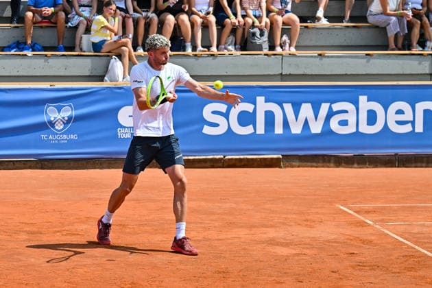 Tennis 1. Bundesliga Herren; TC Augsburg Siebentisch - TK GW Mannheim, 31.07.2026 AUGSBURG, GERMANY - 31. JULY: im Bild Jerome KYM vom TC GW Mannheim während dem Match der 1. Bundesliga Herren zwischen dem TC Augsburg und dem TK GW Mannheim am 6. Spieltag *** Men s Tennis 1st Bundesliga: TC Augsburg Siebentisch vs. TK GW Mannheim, July 31, 2026, AUGSBURG, GERMANY, July 31. Pictured: Jerome KYM of TC GW Mannheim during the Men’s 1st Bundesliga match between TC Augsburg and TK GW Mannheim on Matchday 6. Copyright: xBEAUTIFULxSPORTS Goldbergx