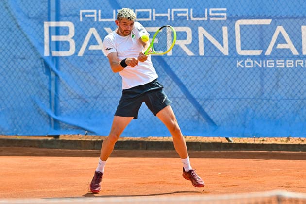 Tennis 1. Bundesliga Herren; TC Augsburg Siebentisch - TK GW Mannheim, 31.07.2026 AUGSBURG, GERMANY - 31. JULY: im Bild Jerome KYM vom TC GW Mannheim während dem Match der 1. Bundesliga Herren zwischen dem TC Augsburg und dem TK GW Mannheim am 6. Spieltag *** Men s Tennis 1st Bundesliga: TC Augsburg Siebentisch vs. TK GW Mannheim, July 31, 2026, AUGSBURG, GERMANY, July 31. Pictured: Jerome KYM of TC GW Mannheim during the Men’s 1st Bundesliga match between TC Augsburg and TK GW Mannheim on Matchday 6. Copyright: xBEAUTIFULxSPORTS Goldbergx