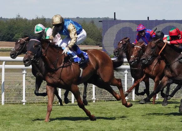 Horse Racing - 2026 Flat Season - Qatar Goodwood Festival ˜Glorious Goodwood™ - Day Four ˜King George Day - Goodwood Racecourse - Friday 31st July 2026 Race Three, 15:00 The Coral Golden Mile (Heritage handicap) Winner, Callum Rodriguez on Archivist COLORSPORT ANDREW COWIE 