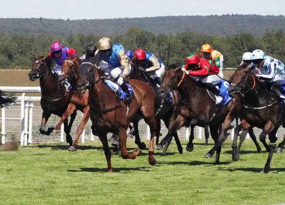 Sport Bilder des Tages Horse Racing - 2026 Flat Season - Qatar Goodwood Festival ˜Glorious Goodwood™ - Day Four ˜King George Day - Goodwood Racecourse - Friday 31st July 2026 Race Three, 15:00 The Coral Golden Mile (Heritage handicap) Winner, Callum Rodriguez on Archivist COLORSPORT ANDREW COWIE 