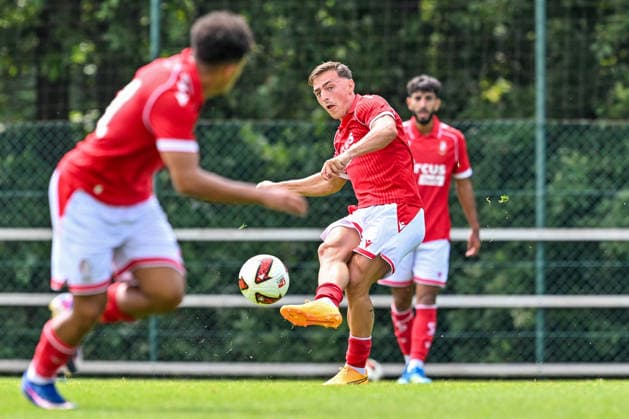 260731 Standard de Liege vs Arminia Bielefeld Casper Nielsen (94) of Standard CL during a friendly soccer game in the preparations ahead of the Jupiler Pro League season 2026 - 2027 between Standard de Liege and Arminia Bielefeld from Germany on July 31 , 2026 in Liege, Belgium. (Photo by Stijn Audooren Isosport) Liege SL16 Football Campus Liege Belgium  Copyright: xIsosportxStijnxAudoorenx