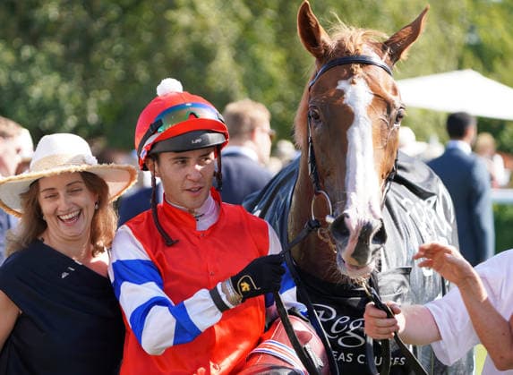 Horse Racing - 2026 Flat Season - Qatar Goodwood Festival ˜Glorious Goodwood™ - Day Four ˜King George Day - Goodwood Racecourse - Friday 31st July 2026 Race Five 16:10 The Regent seven seas Cruises Bentinck conditions Stakes Winner, Dylan Browne McMonagle on Galen COLORSPORT ANDREW COWIE 