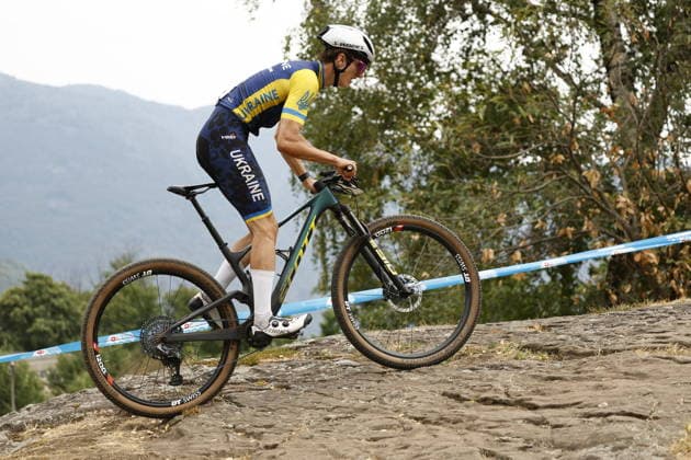 31.07.2026, Monteceneri, Monte Ceneri, 2026 UEC MTB European Championship, EM, Europameisterschaft XCR Team Relay s Final (cross country team relay) Volodymyr Obukhivskyi 7B (UKR, U23 Men) Monteceneri Monte Ceneri Ticino Switzerland *** July 31, 2026, Monteceneri, Monte Ceneri, 2026 UEC MTB European Championship XCR Team Relay Final—Cross-Country Team Relay: Volodymyr Obukhivskyi 7B UKR, U23 Men, Monteceneri, Monte Ceneri, Ticino, Switzerland Copyright: xJustPictures.ch FrancescoxMinghettix jp-en-FrMi-_NG_0175