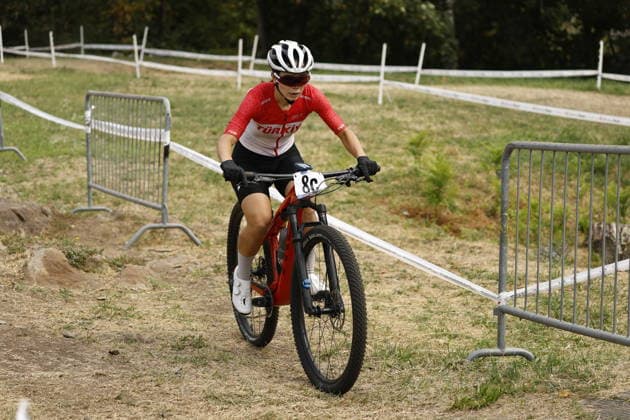 31.07.2026, Monteceneri, Monte Ceneri, 2026 UEC MTB European Championship, EM, Europameisterschaft XCR Team Relay s Final (cross country team relay) Azize Bekar 8C (TUR, Elite Women) Monteceneri Monte Ceneri Ticino Switzerland *** July 31, 2026, Monteceneri, Monte Ceneri, 2026 UEC MTB European Championship XCR Team Relay Final—Cross-Country Team Relay: Azize Bekar 8C TUR, Elite Women, Monteceneri, Monte Ceneri, Ticino, Switzerland Copyright: xJustPictures.ch FrancescoxMinghettix jp-en-FrMi-_NG_0452