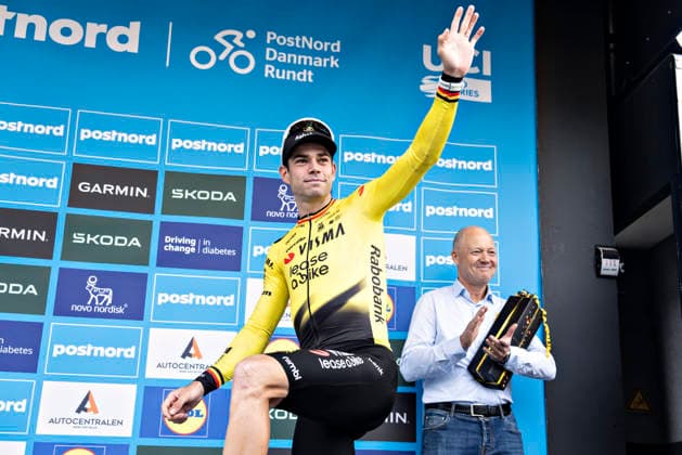 DENMARK PostNord Danmark Rundt - Stage 3 Wout Van Aert, Team Visma Lease a Bike won Stage 3 of the PostNord Danmark Rundt, Friday, July 31, 2026. The stage is 202.9 kilometers long and runs from Fredericia to Vejle. (Photo: Henning Bagger Ritzau Scanpix) , Vejle Denmark *** DENMARK PostNord Danmark Rundt Stage 3 Wout Van Aert of Team Visma Lease a Bike won Stage 3 of the PostNord Danmark Rundt on Friday, July 31, 2026. The stage is 202.9 kilometers long and runs from Fredericia to Vejle. Photo: Henning Bagger, Ritzau Scanpix, Vejle, Denmark  Copyright: HenningxBagger HenningxBaggerx spdk20260731-185111-L