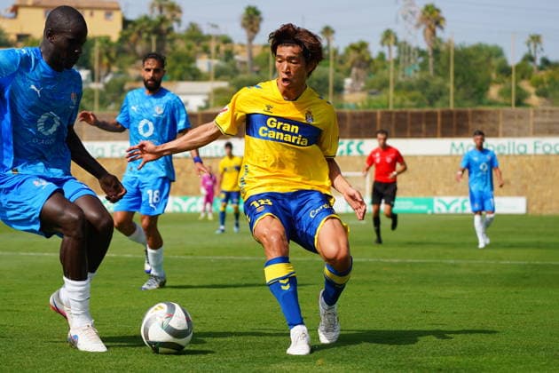 Taisei Miyashiro of Las Palmas during the friendly match between Las Palmas UD v Neom SC played at the Marbella Football Center, on July 31, 2026 in Spain Spain *** Taisei Miyashiro of Las Palmas during the friendly match between Las Palmas UD and Neom SC played at the Marbella Football Center on July 31, 2026, in Spain Copyright: xCristobalxOrtegax xAgenciaxLOFx
