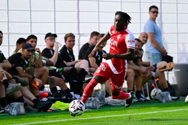 FOOTBALL : AS Monaco VS Cercle Bruges - 31 07 2026 Mamadou Coulibaly (ASM) - Pre-season friendly between AS Monaco and Cercle Bruges, on July 31, 2026 at the AS Monaco Performance Center. La TurbieFrance  Copyright: xWilliamxCannarellax