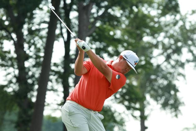 Rocket Classic DETROIT, MICHIGAN - JULY 31: Sungjae Im of South Korea plays his tee shot on the 11th hole during the second round of the Rocket Classic 2026 at the Detroit Country Club in Detroit, Michigan, MI, USA Friday, July 31, 2026. Detroit Michigan United States  Copyright: xJorgexLemusx originalFilename:lemus-rocketcl260731_npl74.jpg
