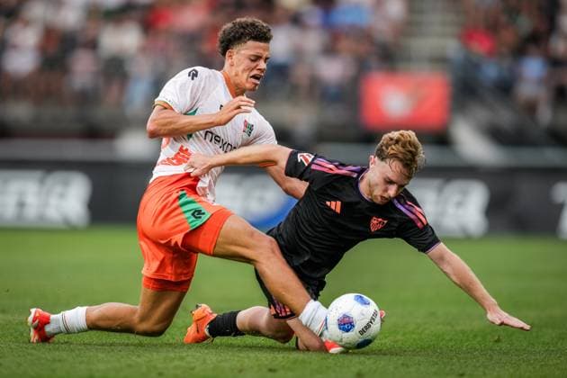 Sport Bilder des Tages NIJMEGEN , 31-07-2026 , Stadium De Goffert , season 2026 2027 , Dutch pre season football , match between NEC Nijmegen and Sevilla FC , picture shows NEC Nijmegen player Clement Bischoff NEC - Sevilla (friendly)  x205354185x Copyright: