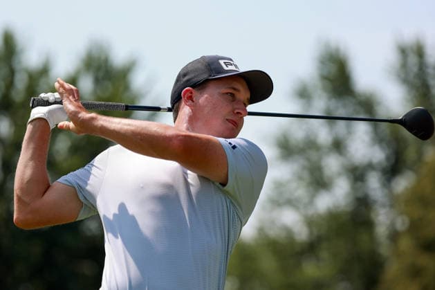 U.S. Senior Open Championship DETROIT, MICHIGAN - JULY 31: Matt McCarty of Scottsdale, Arizona hits from the 17th tee during the second round of the Rocket Classic 2026 at the Detroit Golf Club in Detroit, Michigan, USA, July 31, 2026. Detoit Michian United States  Copyright: xAmyxLemusx originalFilename:lemus-ussenior260731_npDtF.jpg