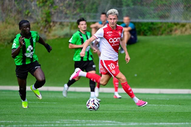 FOOTBALL : AS Monaco VS Cercle Bruges - 31 07 2026 Aleksandr Golovin (ASM) - Pre-season friendly between AS Monaco and Cercle Bruges, on July 31, 2026 at the AS Monaco Performance Center. La TurbieFrance  Copyright: xWilliamxCannarellax