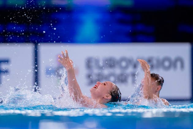 France, Paris, Centre Aquatique Olympique Metropole du Grand Paris, 31.07.2026, European Aquatics Junior Championships Swimming, Day 1, Mixed Team Event Final, Klara Bleyer and Maria Denisov of Germany Photo by Eibner Pressefoto Tino Henschel European Aquatics Junior Championships Swimming, Day 1, Mixed Team Event Final Paris *** France, Paris, Centre Aquatique Olympique Metropole du Grand Paris, July 31, 2026, European Junior Aquatics Championships – Swimming, Day 1, Mixed Team Event Final, Klara Bleyer and Maria Denisov of Germany. Photo by Eibner Pressefoto Tino Henschel. European Aquatics Junior Championships – Swimming, Day 1, Mixed Team Event Final, Paris Copyright: xEibnerxPressefotox