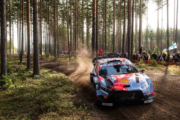 IPA87141802 - Driver Esapekka Lappi and co-driver Enni Malkonen of the Hyundai Shell Mobis World Rally Team, driving the Hyundai i20 N Rally1,are competing on the second day of the race during the FIA World Rally Championship WRC, Motorsport Rallye, WM Secto Rally Finland 2026 on June 31, 2026, in Jyväskylä, Finland  Copyright: xLucaxBarsali IPAxSportx xx 87141802