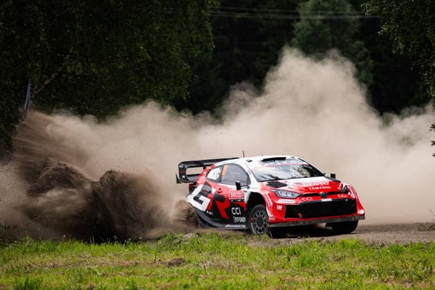 IPA87141788 - Driver Takamoto Katsuta and co-driver Aaron Johnston of Team Toyota Gazoo Racing WRT, driving a Toyota GR Yaris Rally1,They finished second on the second day of the race during the FIA World Rally Championship WRC, Motorsport Rallye, WM Secto Rally Finland 2026 on June 31, 2026, in Jyväskylä, Finland  Copyright: xLucaxBarsali IPAxSportx xx 87141788