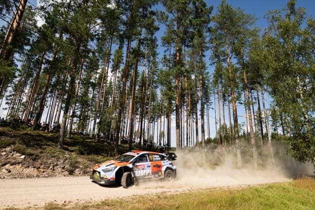 IPA87141796 - Driver Thierry Neuville and co-driver Martijn Wydaeghe of the Hyundai Shell Mobis World Rally Team, driving the Hyundai i20 N Rally1,are competing on the second day of the race during the FIA World Rally Championship WRC, Motorsport Rallye, WM Secto Rally Finland 2026 on June 31, 2026, in Jyväskylä, Finland  Copyright: xLucaxBarsali IPAxSportx xx 87141796