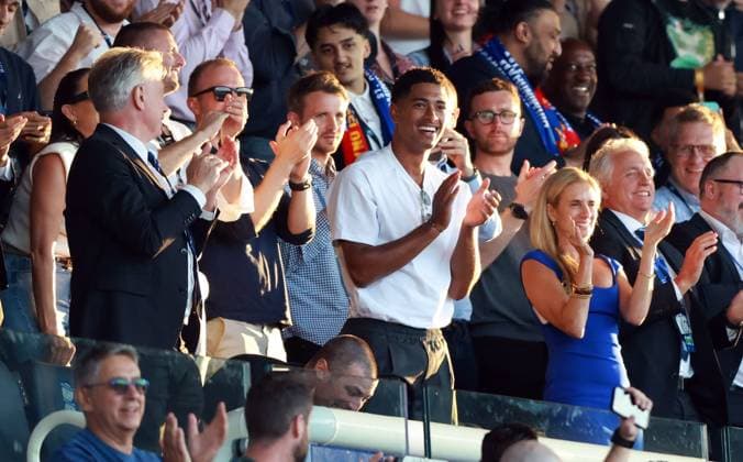Jude Bellingham celebrates the opening goal scored by August Priske of Birmingham City Brimingham City v FC Barcelona, Barca Pre Season Friendly, Football, St Andrew s at Knighthead Park, Birmingham, UK - 31 Jul 2026Birmingham St Andrew s at Knighthead Park United Kingdom EDITORIAL USE ONLY No use with unauthorised audio, video, data, fixture lists, club league logos or live services. Online in-match use limited to 120 images, no video emulation. No use in betting, games or single club league player publications.  Copyright: xKieranxMcManus Shutterstockx 17024229o