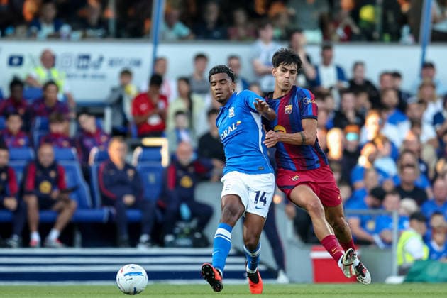 Birmingham City v Barcelona, Pre-Season Friendly Birmingham City midfielder Jhon Solas (14) plays a pass during the Pre-Season Friendly match between Birmingham City and Barcelona at the St Andrew s @ Knighthead Park, Birmingham, UK on 31 July 2026. Birmingham St Andrew s @ Knighthead Park West Midlands UK Editorial use only , Copyright: xManjitxNarotrax PSI-24615-0009