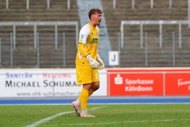 Regionalliga West: Bonner SC - Rot-Weiß Oberhausen ** NUR FÜR REDAKTIONELLE ZWECKE ** EDITORIAL USE ONLY **<p>Torwart Nicolas Glaus Bonner SC - RWO Ort: Bonn, Sportpark Nord Datum: 31.07.2026 Deutschland NRW Bonn Copyright: MichaxKorb *** Regionalliga West Bonner SC Rot Weiß Oberhausen ** FOR EDITORIAL USE ONLY ** EDITORIAL USE ONLY ** p Goalkeeper Nicolas Glaus Bonner SC RWO Location Bonn, Sportpark Nord Date July 31, 2026 Germany North Rhine-Westphalia Bonn Copyright MichaxKorb Copyright: MichaxKorb doc86yk9ame43p45e63eg6 ,EDITORIAL USE ONLY