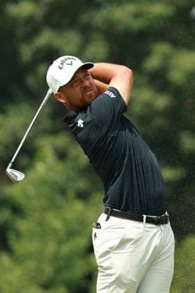 Rocket Classic DETROIT, MICHIGAN - JULY 31: Xander Schauffele of the United States plays his tee shot on the 9th hole during the second round of the Rocket Classic 2026 at the Detroit Country Club in Detroit, Michigan, MI, USA Friday, July 31, 2026. Detroit Michigan United States  Copyright: xJorgexLemusx originalFilename:lemus-rocketcl260731_np5x5.jpg