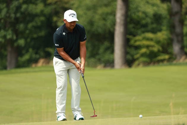 Rocket Classic DETROIT, MICHIGAN - JULY 31: Xander Schauffele of the United States lines up his putt on the 9th green during the second round of the Rocket Classic 2026 at the Detroit Country Club in Detroit, Michigan, MI, USA Friday, July 31, 2026. Detroit Michigan United States  Copyright: xJorgexLemusx originalFilename:lemus-rocketcl260731_npFq4.jpg