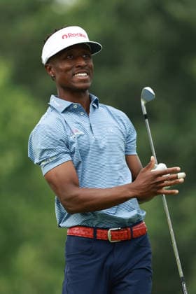 Rocket Classic DETROIT, MICHIGAN - JULY 31: Joe Hooks of the United States plays his tee shot on the 9th hole during the second round of the Rocket Classic 2026 at the Detroit Country Club in Detroit, Michigan, MI, USA Friday, July 31, 2026. Detroit Michigan United States  Copyright: xJorgexLemusx originalFilename:lemus-rocketcl260731_npoBS.jpg