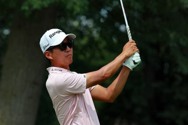 U.S. Senior Open Championship DETROIT, MICHIGAN - JULY 31: Michael Kim of Dallas, Texas hits from the 11th tee during the second round of the Rocket Classic 2026 at the Detroit Golf Club in Detroit, Michigan, USA, July 31, 2026. Detoit Michian United States  Copyright: xAmyxLemusx originalFilename:lemus-ussenior260731_npNPW.jpg