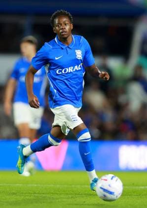 Menzi Mazwi of Birmingham City Brimingham City v FC Barcelona, Barca Pre Season Friendly, Football, St Andrew s at Knighthead Park, Birmingham, UK - 31 Jul 2026Birmingham St Andrew s at Knighthead Park United Kingdom EDITORIAL USE ONLY No use with unauthorised audio, video, data, fixture lists, club league logos or live services. Online in-match use limited to 120 images, no video emulation. No use in betting, games or single club league player publications.  Copyright: xKieranxMcManus Shutterstockx 17024229cv