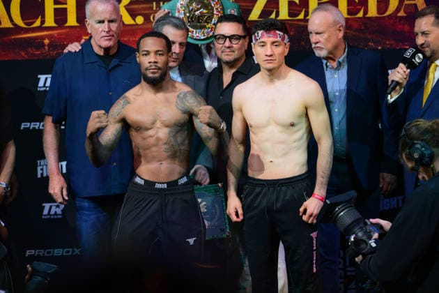 Boxing, WBC, World Championship, weigh-in in Las Vegas, Lamont Roach Jr – William Zepeda