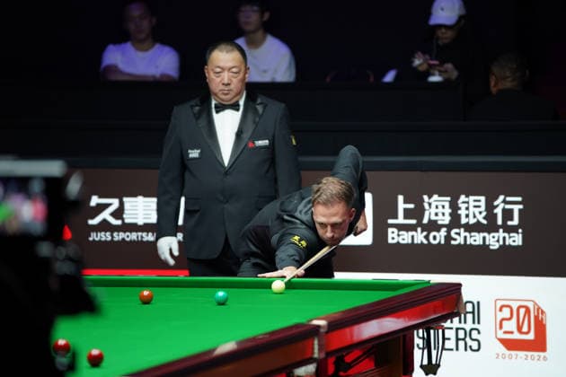 SHANGHAI, CHINA - JULY 31: Judd Trump of England plays a shot in the semifinal match against Wu Yize of China on Day 5 of the 2026 Snooker Shanghai Masters at Luwan Gymnasium on July 31, 2026 in Shanghai, China.  Copyright: xTaixChengzhex 111657404957