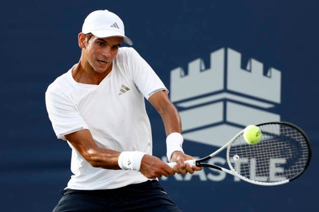 Washington DC Open tennis tounament Rafael Jodar of Spain in action against Lorenzo Musetti of Italy during their quarter-final match at the Washington DC Open tennis tournament, in Washington, DC, USA, 31 July 2026. WASHINGTON DC UNITED STATES  Copyright: xWILLxOLIVERx