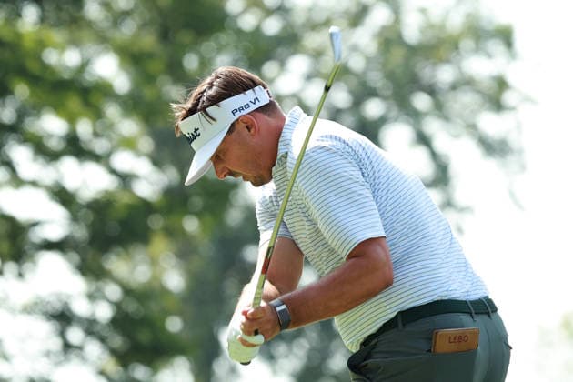 Rocket Classic DETROIT, MICHIGAN - JULY 31: Hank Lebioda of the United States plays his tee shot on the 11th hole during the second round of the Rocket Classic 2026 at the Detroit Country Club in Detroit, Michigan, MI, USA Friday, July 31, 2026. Detroit Michigan United States  Copyright: xJorgexLemusx originalFilename:lemus-rocketcl260731_npE36.jpg
