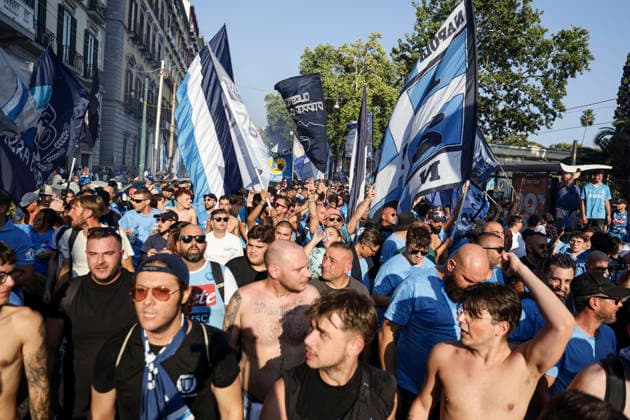 100th anniversary of SSC Napoli SSC Napoli s organized ultras base celebrates the 100th anniversary of the club s founding ABP19168 Copyright: xAntonioxBalascox