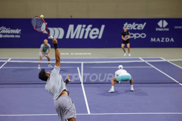 LOS CABOS TENNIS OPEN 2026 LOS CABOS TENNIS OPEN 2026 GONZALO ESCOBAR NIKI KALIYANDA VS FINN REYNOLDS JAMES WATT 31072026 LOS CABOS, MEXICO. Action photo of Gonzalo Escobar and Niki Kaliyanda, during semi final match at the Los Cabos Tennis Open 2026 at the Cabo Sports Complex in Baja California, Mexico. Foto de accion de Gonzalo Escobar y Niki Kaliyanda, durante juego semi final del Los Cabos Tennis Open 2026 celebrado en el Cabo Sports Complex en Baja California, Mexico. PHOTO BY IMAGENSHOP AGENCIA FOTOGRAFICA LOS CABOS BAJA CALIFORNIA MEXICO *** LOS CABOS TENNIS OPEN 2026 LOS CABOS TENNIS OPEN 2026 GONZALO ESCOBAR NIKI KALIYANDA VS. FINN REYNOLDS JAMES WATT 07 31 2026 LOS CABOS, MEXICO Action photo of Gonzalo Escobar and Niki Kaliyanda during the semifinal match at the 2026 Los Cabos Tennis Open at the Cabo Sports Complex in Baja California, Mexico Action photo of Gonzalo Escobar and Niki Kaliyanda, during a semifinal match at the 2026 Los Cabos Tennis Open held at the Cabo Sports Complex in Baja California, Mexico PHOTO BY IMAGENSHOP PHOTO AGENCY LOS CABOS BAJA CALIFORNIA MEXICO Copyright: xIMAGENSHOPxAGENCIAxFOTOGRAFICAx