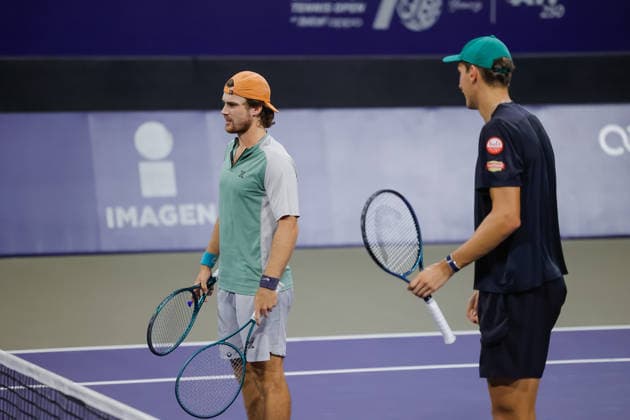 LOS CABOS TENNIS OPEN 2026 LOS CABOS TENNIS OPEN 2026 GONZALO ESCOBAR NIKI KALIYANDA VS FINN REYNOLDS JAMES WATT 31072026 LOS CABOS, MEXICO. Action photo of Finn Reynolds and James Watt, during semi final match at the Los Cabos Tennis Open 2026 at the Cabo Sports Complex in Baja California, Mexico. Foto de accion de Finn Reynolds y James Watt, durante juego semi final del Los Cabos Tennis Open 2026 celebrado en el Cabo Sports Complex en Baja California, Mexico. PHOTO BY IMAGENSHOP AGENCIA FOTOGRAFICA LOS CABOS BAJA CALIFORNIA MEXICO *** LOS CABOS TENNIS OPEN 2026 LOS CABOS TENNIS OPEN 2026 GONZALO ESCOBAR NIKI KALIYANDA VS. FINN REYNOLDS JAMES WATT 07 31 2026 LOS CABOS, MEXICO Action photo of Finn Reynolds and James Watt during the semifinal match at the 2026 Los Cabos Tennis Open at the Cabo Sports Complex in Baja California, Mexico Action photo of Finn Reynolds and James Watt, during the semifinal match of the 2026 Los Cabos Tennis Open held at the Cabo Sports Complex in Baja California, Mexico PHOTO BY IMAGENSHOP PHOTO AGENCY LOS CABOS BAJA CALIFORNIA MEXICO Copyright: xIMAGENSHOPxAGENCIAxFOTOGRAFICAx