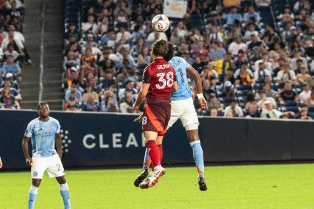 July 31, 2026, Bronx, New York, USA: Talles Magno (11) of NYCFC and Jackson Gilman (38) of Toronto FC fight for air ball during Regular Season game between NYCFC and Toronto FC at Yankee stadium in New York, NY on July 31, 2026. Game ended in draw 1 - 1. Bronx USA - ZUMAr339 20260731_znp_r339_054 Copyright: xLevxRadinx