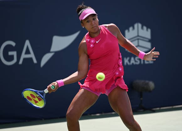 WASHINGTON, DC - JULY 31: Naomi Osaka of Japan returns a shot in the Women s Singles quarterfinal match against Elisabetta Cocciaretto of Italy on day 5 of the Mubadala Citi DC Open 2026 at William H.G. FitzGerald Tennis Center on July 31, 2026 in Washington, DC.  Copyright: xChinaxNewsxServicex 111657538971