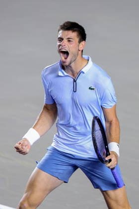 Mifel Tennis Open in Mexico Arthur Gea of France reacts while in action against Coleman Wong of Hong Kong during the Mifel Tennis Open by Telcel Oppo Los Cabos Tournament in the state of Baja California Sur, Mexico, 31 July 2026. Los Cabos Mexico  Copyright: xJorgexReyesx