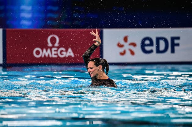 European Swimming Championships 2026 - synchronized swimming, Synchronschwimmen Duet - Saint Denis Opening Ceremony during the European Swimming Championships synchronized swimming duet at the Aquatic Olympic Center in Saint Denis, near Paris, Frannce on July 31, 2026. Photo by Tomas Stevens ABACAPRESS.COM Saint-Denis France  Copyright: xStevensxTomas ABACAx