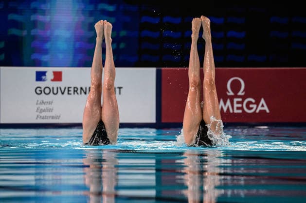 European Swimming Championships 2026 - synchronized swimming, Synchronschwimmen Duet - Saint Denis Selin Hurmeric and Ece Ungor from Turkey during the European Swimming Championships synchronized swimming duet at the Aquatic Olympic Center in Saint Denis, near Paris, Frannce on July 31, 2026. Photo by Tomas Stevens ABACAPRESS.COM Saint-Denis France  Copyright: xStevensxTomas ABACAx