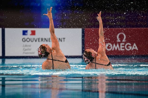 European Swimming Championships 2026 - synchronized swimming, Synchronschwimmen Duet - Saint Denis Kate Shorten and Isabelle Thorpe from Great Britain during the European Swimming Championships synchronized swimming duet at the Aquatic Olympic Center in Saint Denis, near Paris, Frannce on July 31, 2026. Photo by Tomas Stevens ABACAPRESS.COM Saint-Denis France  Copyright: xStevensxTomas ABACAx