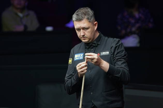 SHANGHAI, CHINA - AUGUST 01: Kyren Wilson of England chalks the cue in the Semifinal match against Zhao Xintong of China on Day 6 of the 2026 Snooker Shanghai Masters at Luwan Gymnasium on August 1, 2026 in Shanghai, China.  Copyright: xTaixChengzhex 111657560824