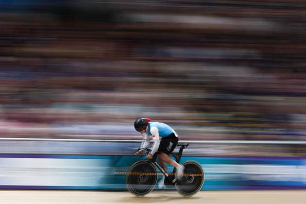 Glasgow 2026 Commonwealth Games Picture by Alex Whitehead SWpix.com - 01 08 2026 - Glasgow 2026 Commonwealth Games - Track cycling, Rad, Radsport, Bahnrad, Bahn and Para Track Cycling - Sir Chris Hoy Velodrome, Glasgow, Scotland - Men s Sprint Qualifying - Tyler Rorke of Canada Glasgow Sir Chris Hoy Velodrome Scotland Copyright: x xSWpix.comx(t axPhotographyxHubxLtd)xAlexxWhitehead SWpix.comx SWP-3030-16920